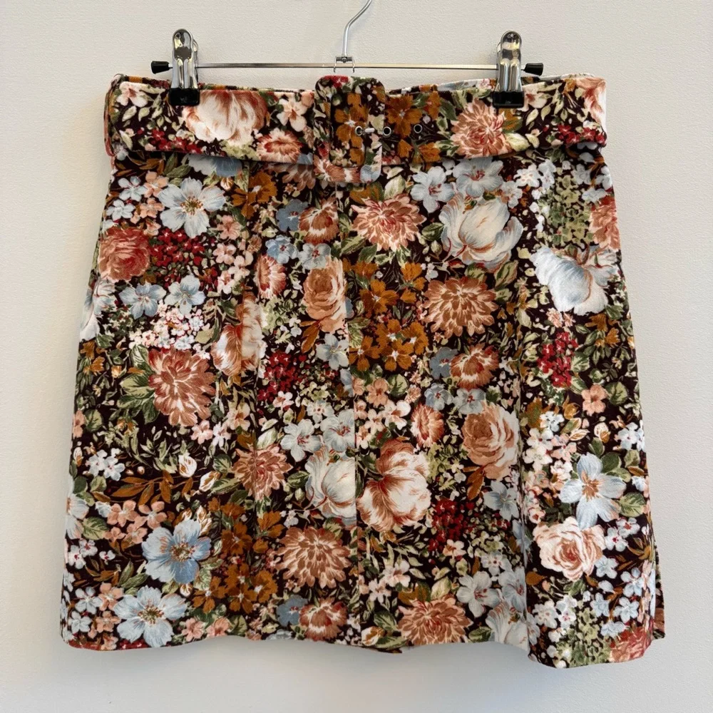 Zara Floral Mini Skirt - Multicolor - Picture 1 of 6